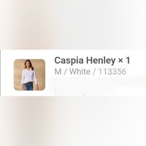 Caspia White Henley Top